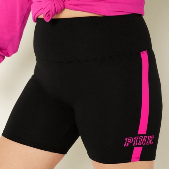 VS VICTORIA SECRET PINK NEON LOGO BIKE SHORTS XL - Picture 2 of 6